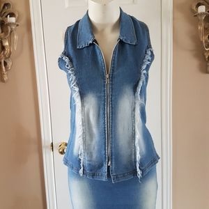 ⭐Vintage⭐Jean fitted Vest